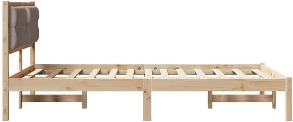 Lovos rėmas Taupe 140 x 190 cm Kietos pušies mediena
