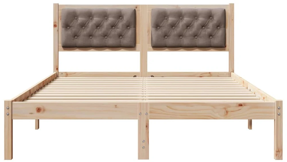 Lovos rėmas Taupe 140 x 190 cm Kietos pušies mediena