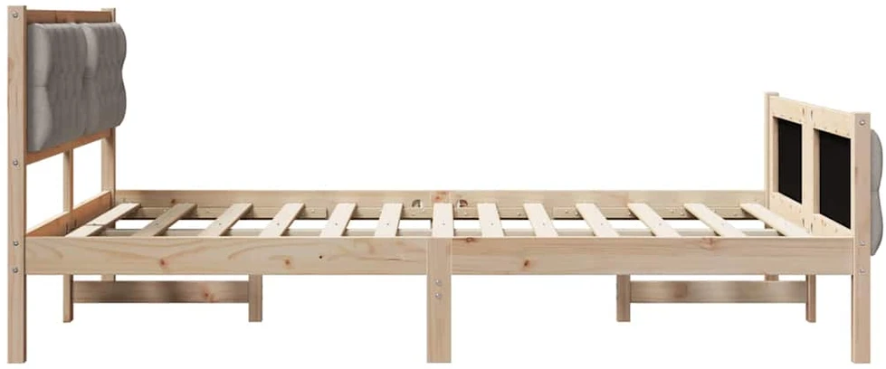 Lovos rėmas Taupe 150 x 200 cm Kietos pušies mediena