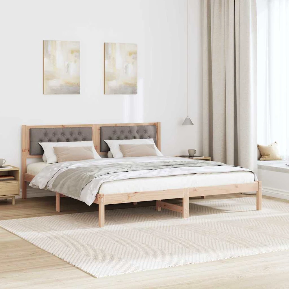 Lovos rėmas Taupe 160 x 200 cm Kietos pušies mediena