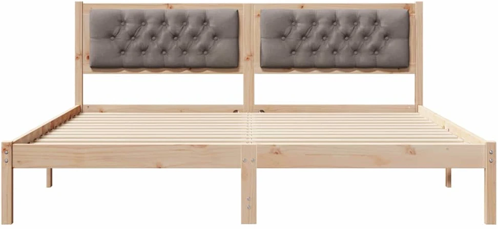 Lovos rėmas Taupe 160 x 200 cm Kietos pušies mediena