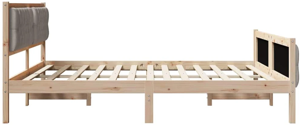 Lovos rėmas Taupe 180 x 200 cm Kietos pušies mediena