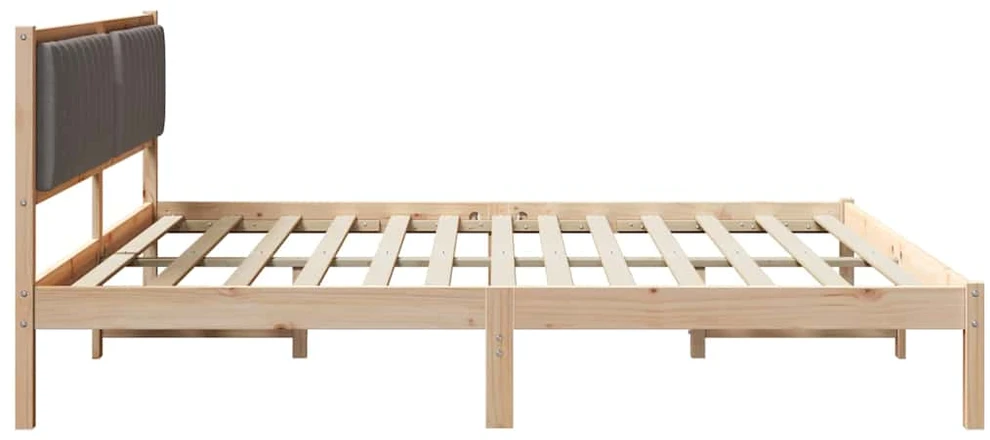 Lovos rėmas Taupe 200 x 200 cm Kietos pušies mediena