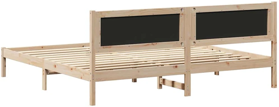 Lovos rėmas Taupe 200 x 200 cm Kietos pušies mediena