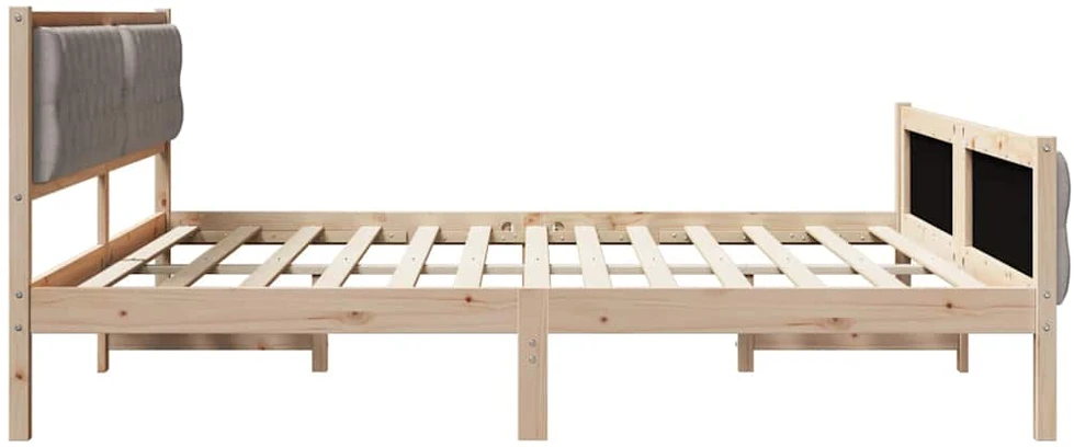 Lovos rėmas Taupe 200 x 200 cm Kietos pušies mediena