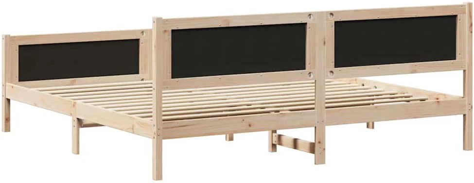 Lovos rėmas Taupe 200 x 200 cm Kietos pušies mediena