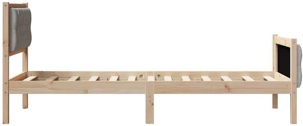 Lova Lovos rėmas Taupe 75 x 190 cm Kietos pušies mediena