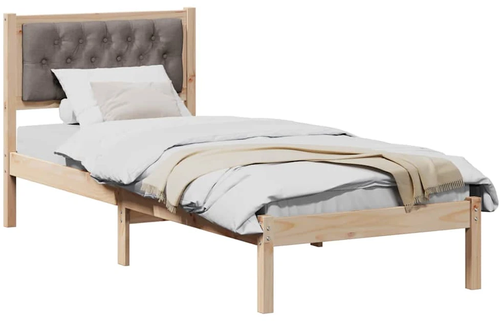 Lova Lovos rėmas Taupe 80 x 200 cm Kietos pušies mediena