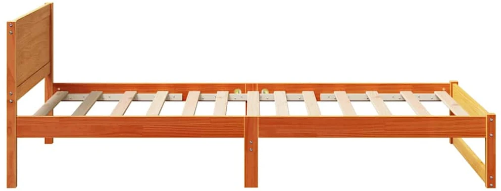 Lova Lovos rėmas Vaško ruda 100 x 200 cm Kietos pušies mediena