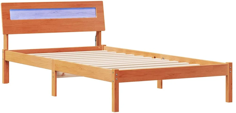 Lova Lovos rėmas Vaško ruda 100 x 200 cm Kietos pušies mediena