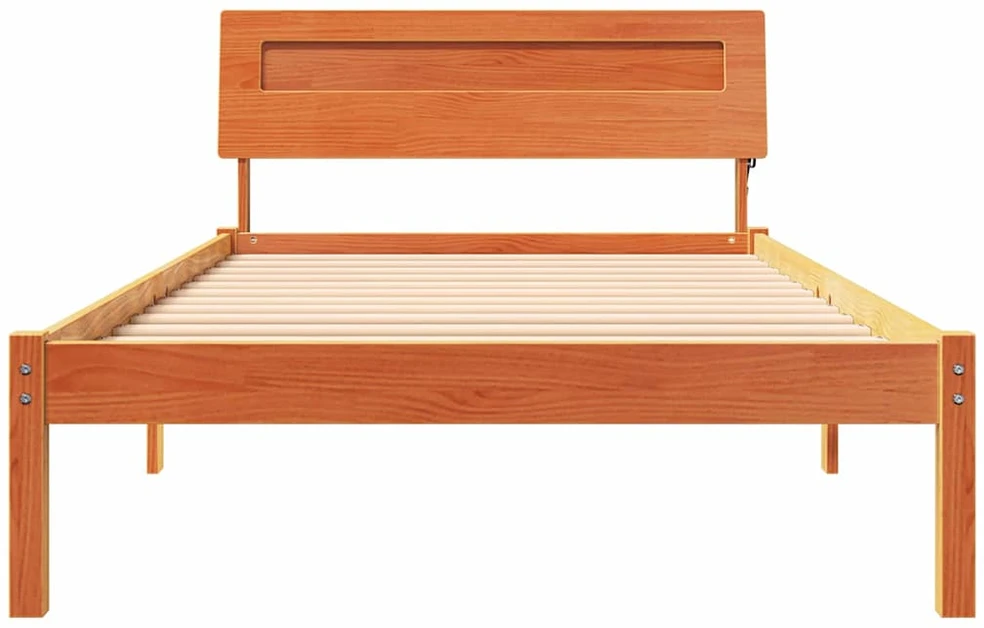 Lova Lovos rėmas Vaško ruda 100 x 200 cm Kietos pušies mediena
