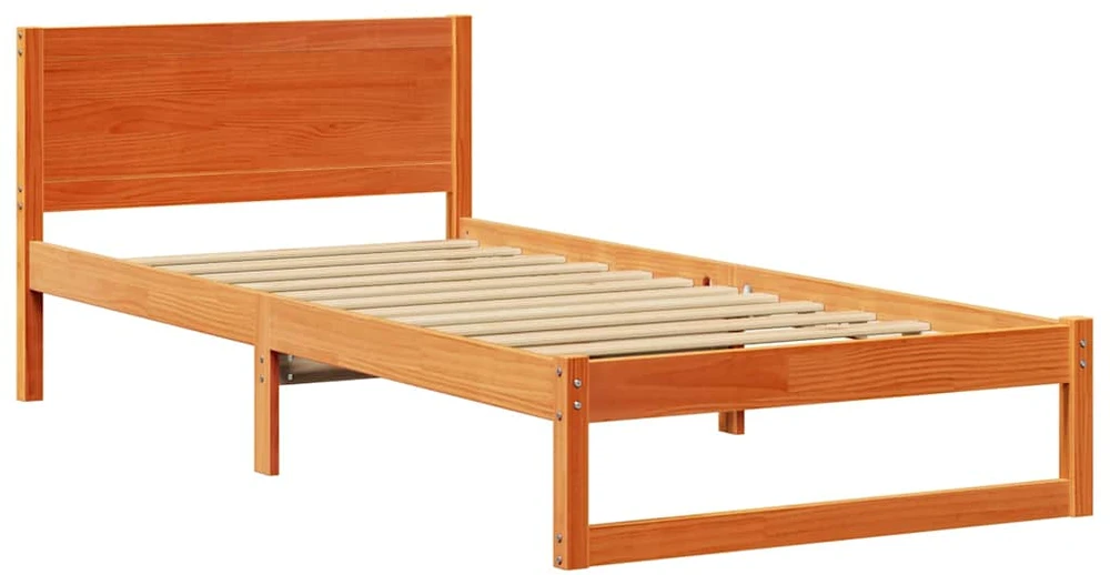 Lova Lovos rėmas Vaško ruda 100 x 200 cm Kietos pušies mediena