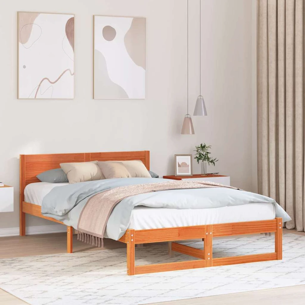 Lovos rėmas Vaško ruda 140 x 190 cm Kietos pušies mediena