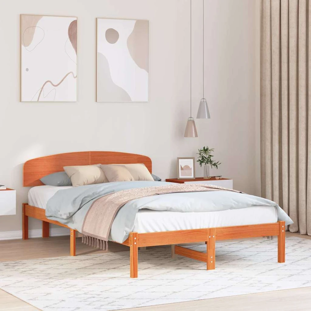 Lovos rėmas Vaško ruda 140 x 190 cm Kietos pušies mediena