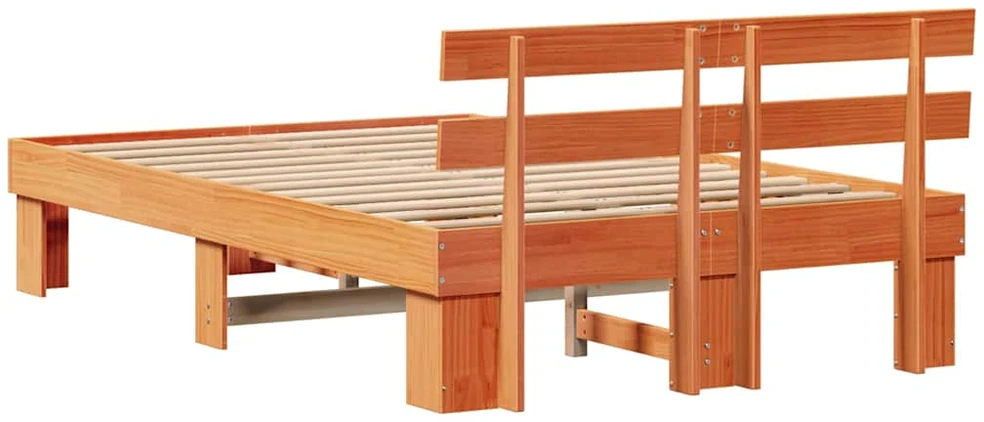 Lovos rėmas Vaško ruda 140 x 190 cm Kietos pušies mediena