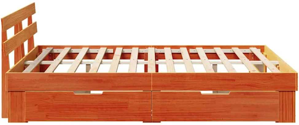 Lovos rėmas Vaško ruda 150 x 200 cm Kietos pušies mediena