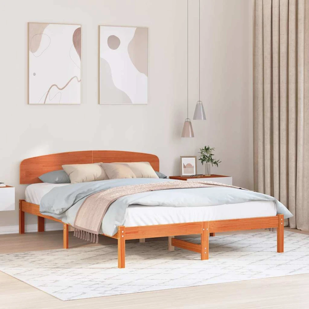 Lovos rėmas Vaško ruda 160 x 200 cm Kietos pušies mediena
