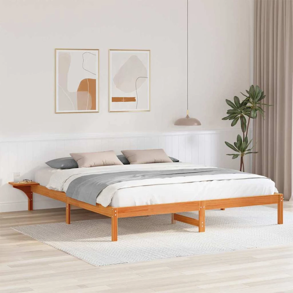 Lovos rėmas Vaško ruda 180 x 200 cm Kietos pušies mediena