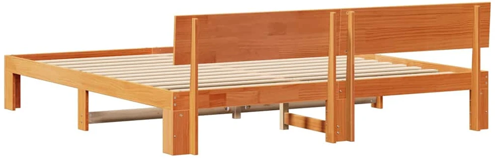 Lovos rėmas Vaško ruda 180 x 200 cm Kietos pušies mediena