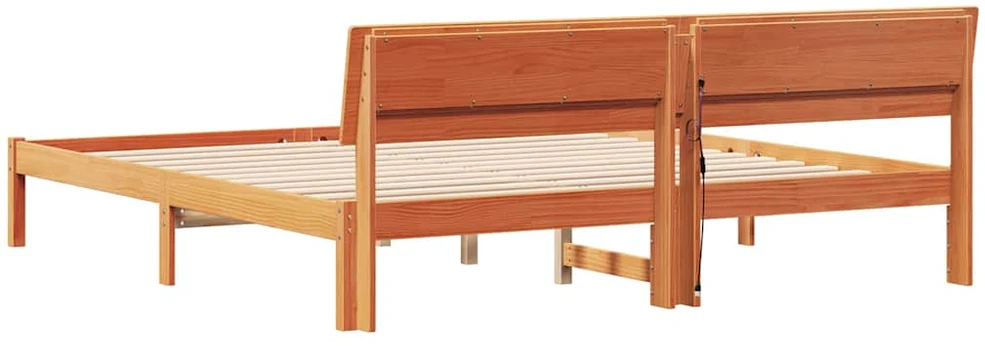 Lovos rėmas Vaško ruda 180 x 200 cm Kietos pušies mediena