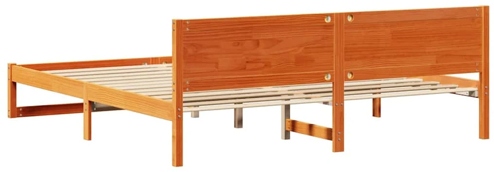 Lovos rėmas Vaško ruda 200 x 200 cm Kietos pušies mediena