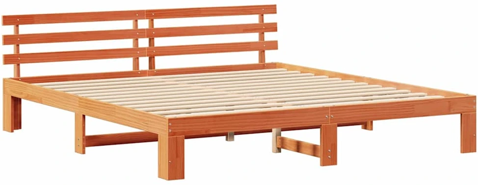 Lovos rėmas Vaško ruda 200 x 200 cm Kietos pušies mediena