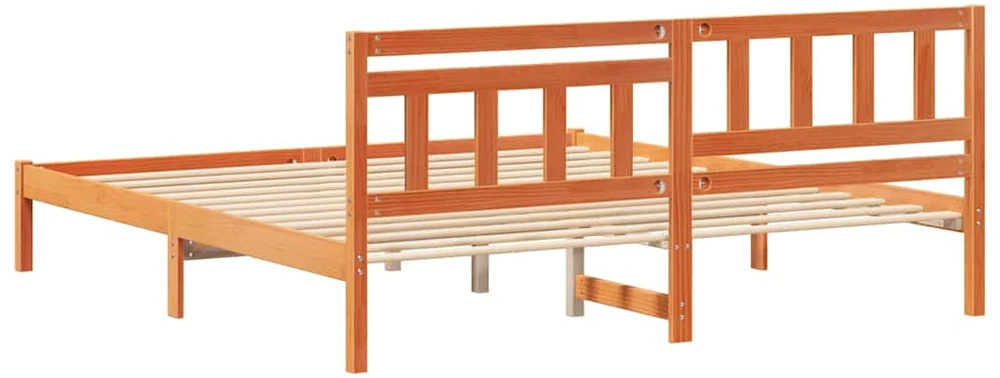 Lovos rėmas Vaško ruda 200 x 200 cm Kietos pušies mediena