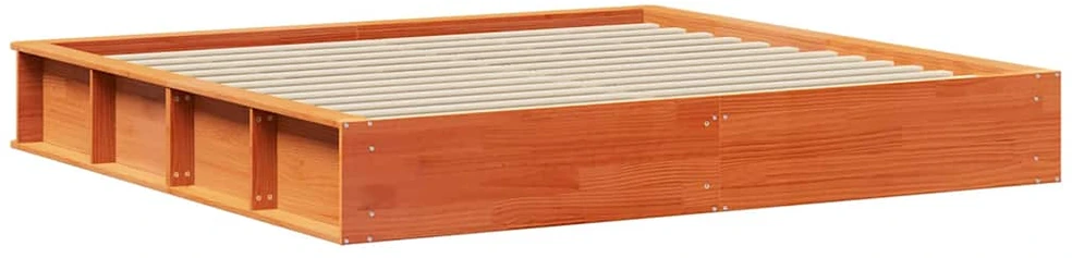 Lovos rėmas Vaško ruda 200 x 200 cm Kietos pušies mediena