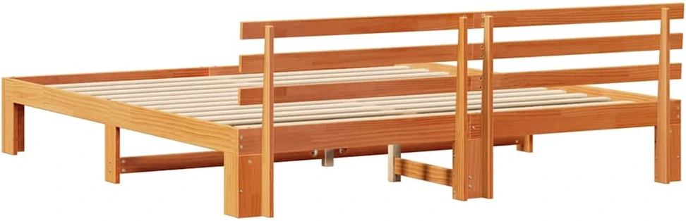 Lovos rėmas Vaško ruda 200 x 200 cm Kietos pušies mediena