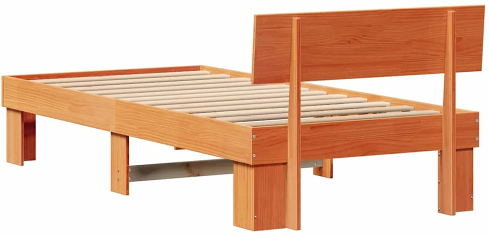 Lova Lovos rėmas Vaško ruda 75 x 190 cm Kietos pušies mediena