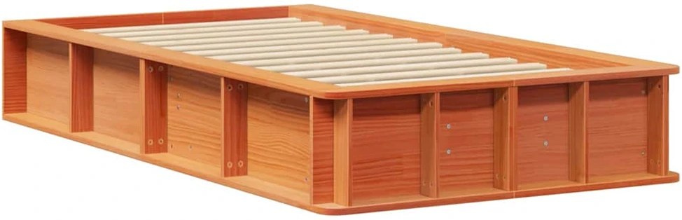 Lova Lovos rėmas Vaško ruda 75 x 190 cm Kietos pušies mediena