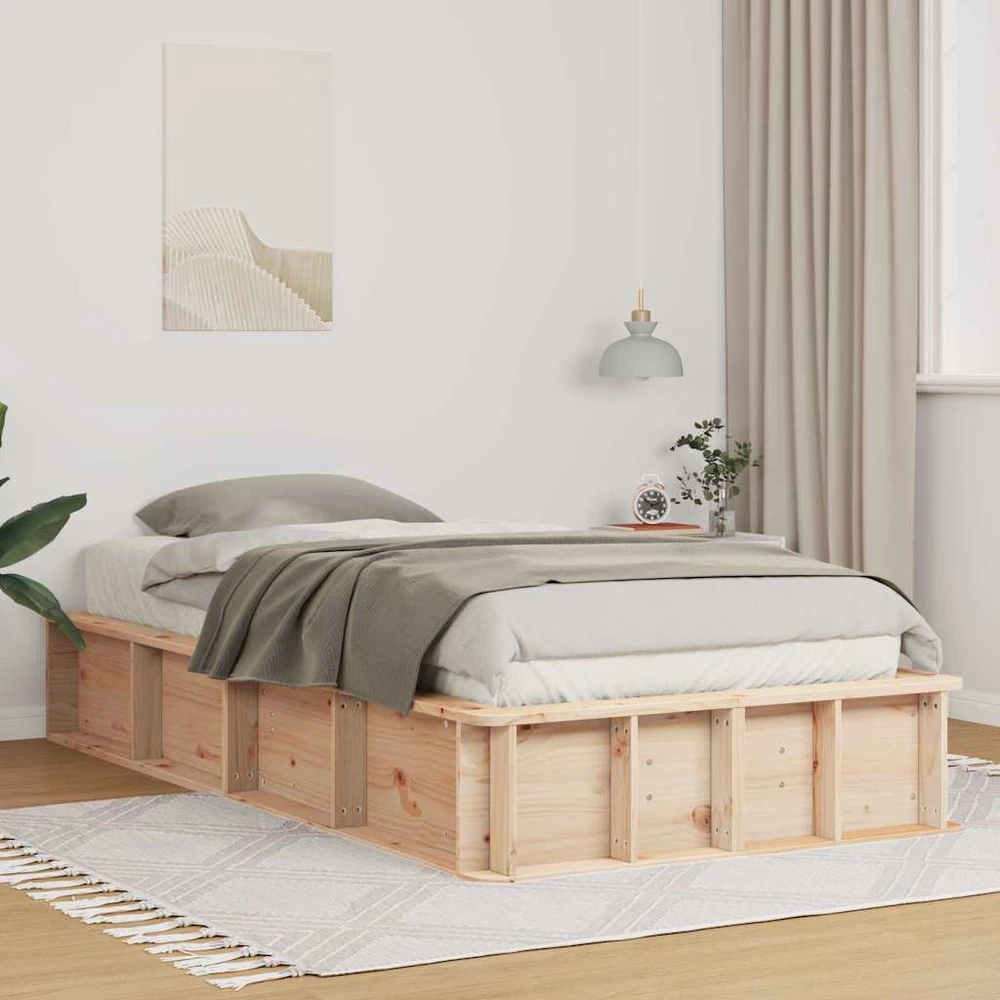 Lova Lovos rėmas Vaško ruda 75 x 190 cm Kietos pušies mediena