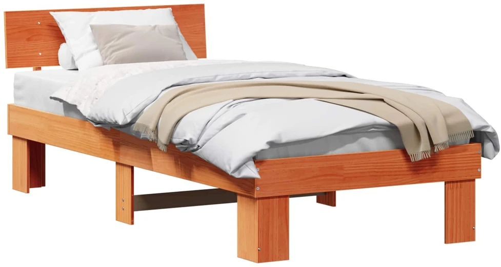 Lova Lovos rėmas Vaško ruda 75 x 190 cm Kietos pušies mediena