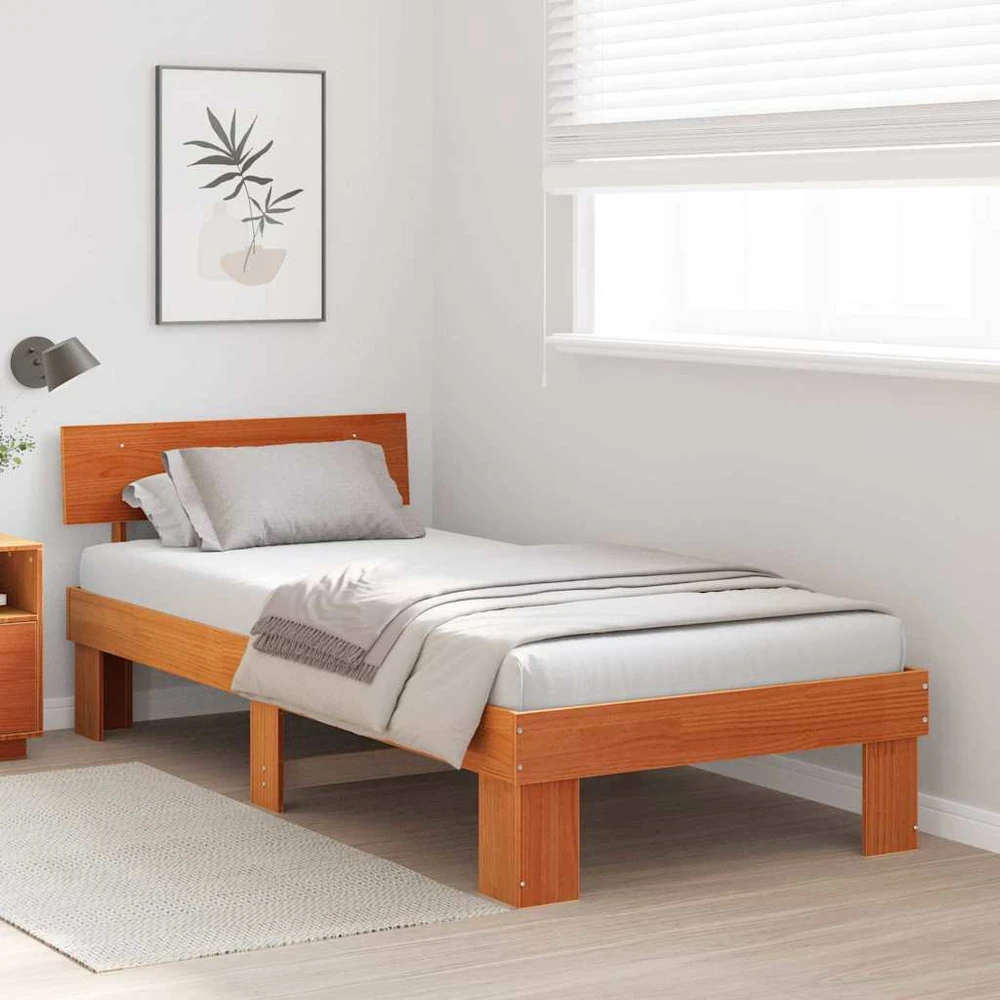 Lova Lovos rėmas Vaško ruda 75 x 190 cm Kietos pušies mediena
