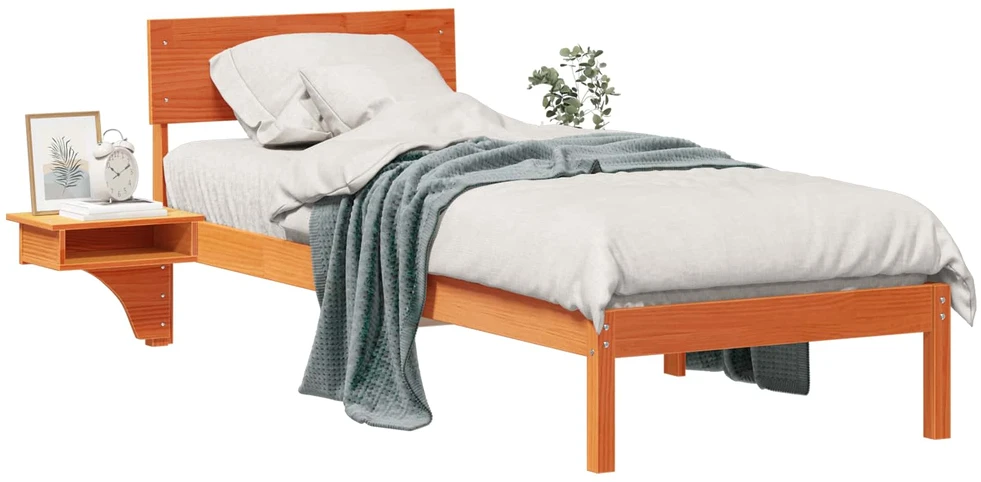 Lova Lovos rėmas Vaško ruda 75 x 190 cm Kietos pušies mediena
