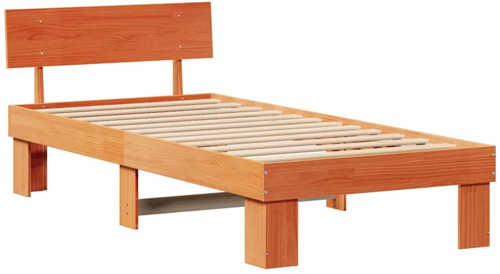 Lova Lovos rėmas Vaško ruda 75 x 190 cm Kietos pušies mediena
