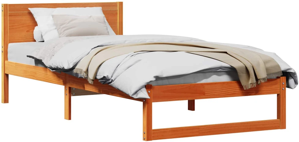 Lova Lovos rėmas Vaško ruda 75 x 190 cm Kietos pušies mediena