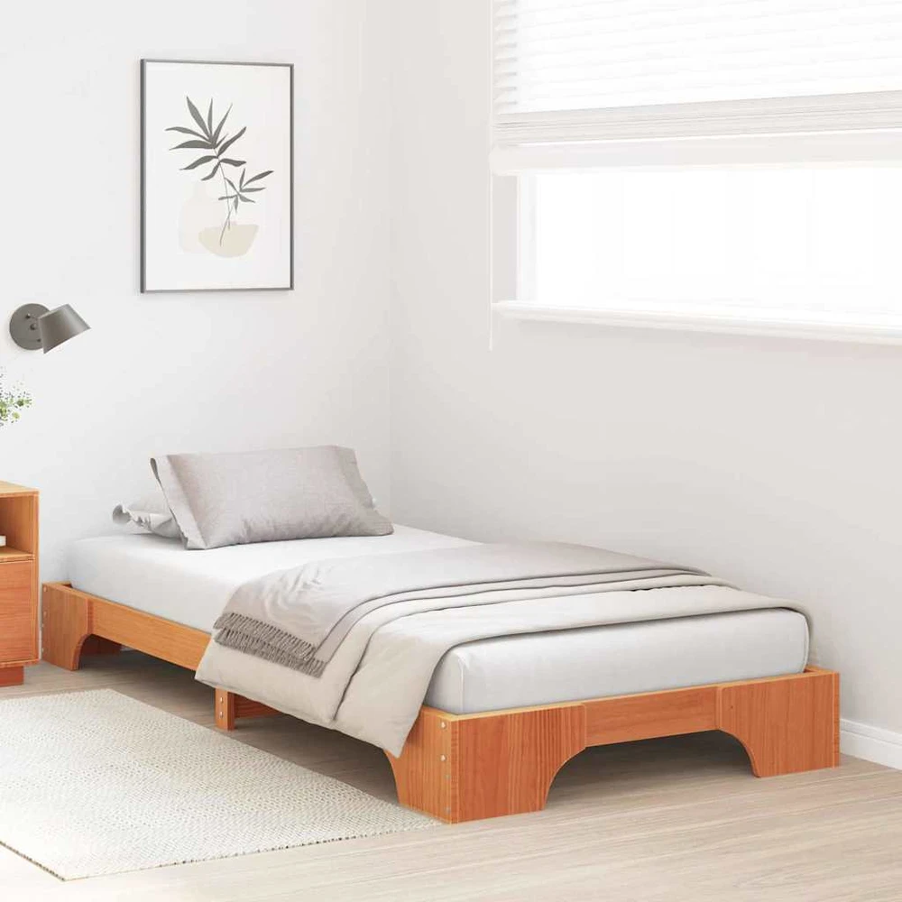 Lova Lovos rėmas Vaško ruda 75 x 190 cm Kietos pušies mediena