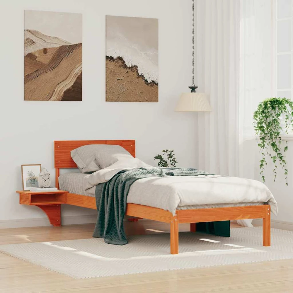 Lova Lovos rėmas Vaško ruda 75 x 190 cm Kietos pušies mediena