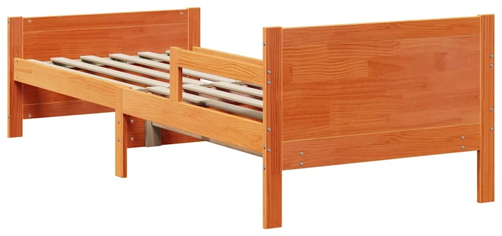 Lova Lovos rėmas Vaško ruda 80 x 200 cm Apdirbta mediena