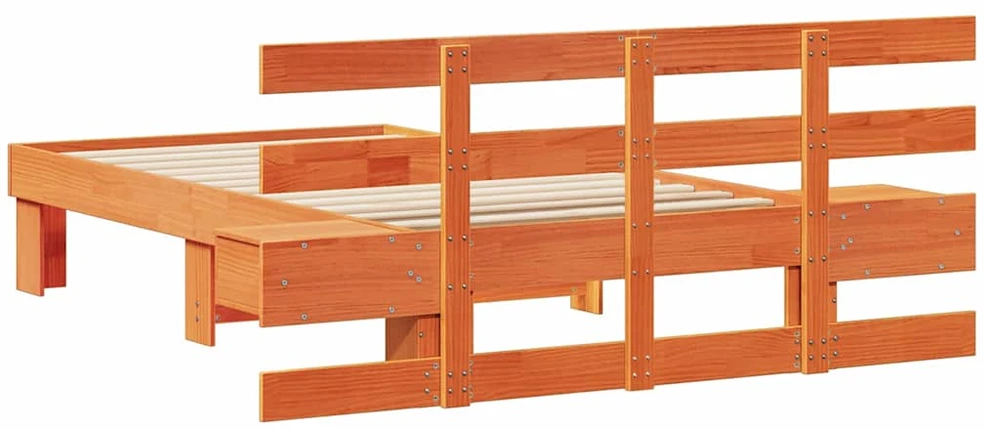 Lova Lovos rėmas Vaško ruda 80 x 200 cm Kietos pušies mediena