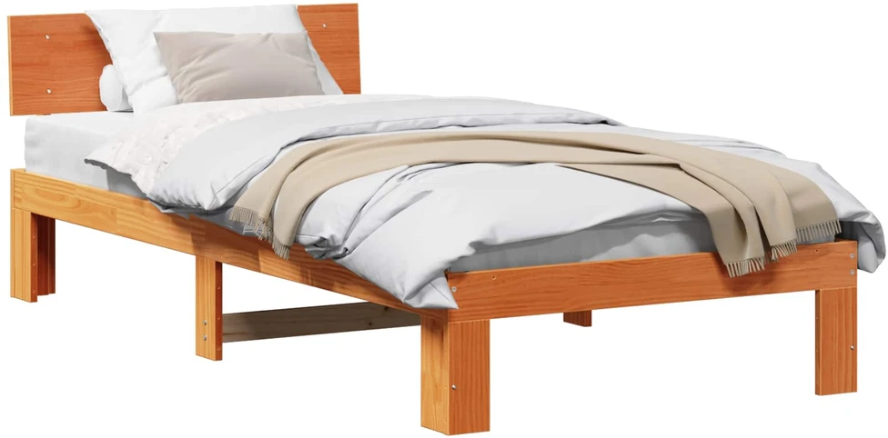 Lovos rėmas Vaško ruda 80 x 200 cm Kietos pušies mediena