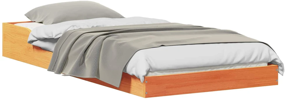 Lova Lovos rėmas Vaško ruda 80 x 200 cm Kietos pušies mediena