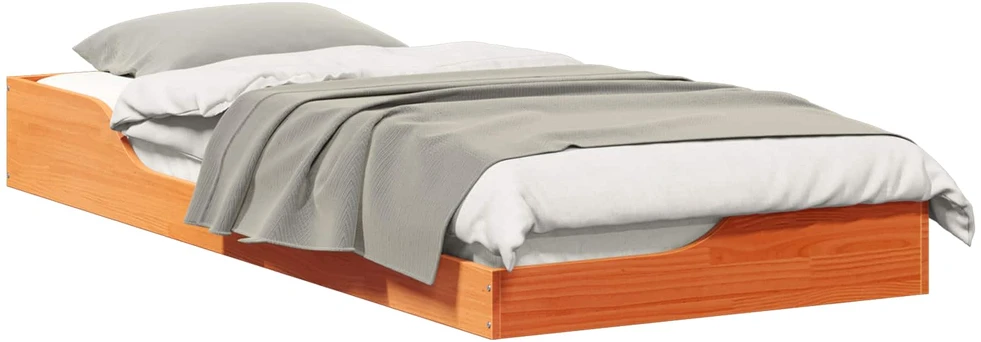 Lova Lovos rėmas Vaško ruda 80 x 210 cm Kietos pušies mediena