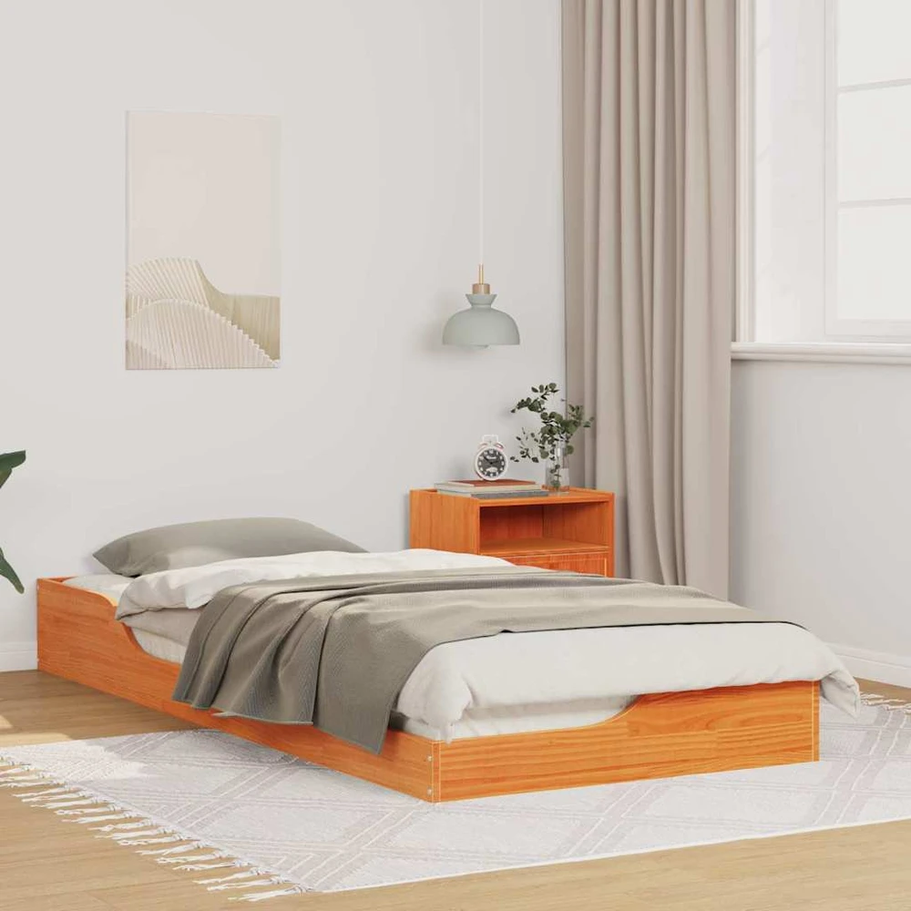 Lova Lovos rėmas Vaško ruda 80 x 210 cm Kietos pušies mediena