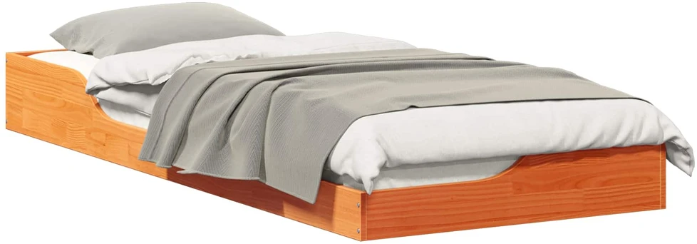 Lova Lovos rėmas Vaško ruda 80 x 220 cm Kietos pušies mediena