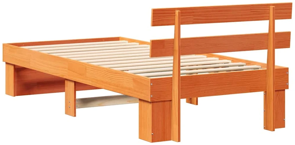 Lova Lovos rėmas Vaško ruda 90 x 190 cm Kietos pušies mediena