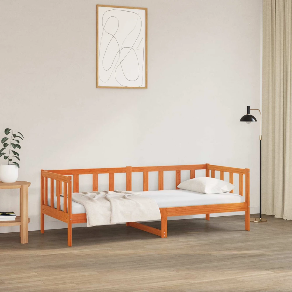 Lova Lovos rėmas Vaško ruda 90 x 190 cm Kietos pušies mediena