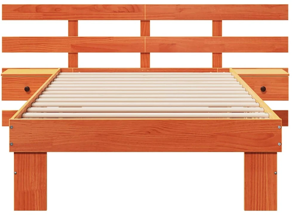 Lova Lovos rėmas Vaško ruda 90 x 200 cm Kietos pušies mediena