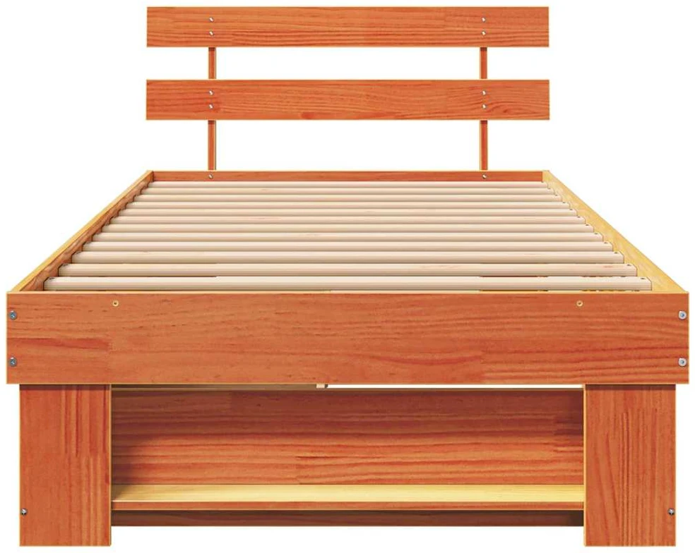 Lova Lovos rėmas Vaško ruda 90 x 200 cm Kietos pušies mediena